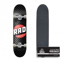 Rad Progressive Checker Black/Ash 8.0&Prime; Skateboard Complete (래드 프로그레시브 첵커 스케이트보드 컴플릿) C-RAD-CPR-CHK-BAS-F30