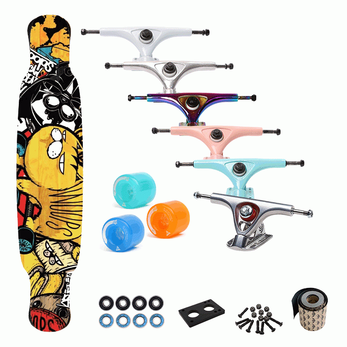 [커스텀 컴플릿-롱보드] Log Woops X Log Longboard - 44" 46" +트럭(로그or페리스or칼리버)+휠+파츠+그립테입