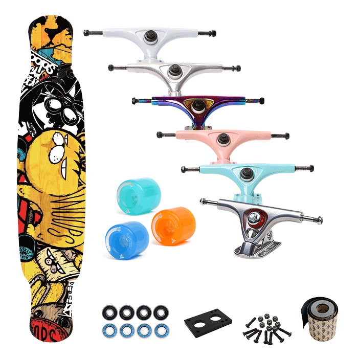 [커스텀 컴플릿-롱보드] Log Woops X Log Longboard - 44" 46" +트럭(로그or페리스or칼리버)+휠+파츠+그립테입