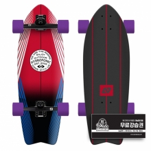 Hydroponic Fish Lines Red 28&Prime;x9.3&Prime; Surfskate Complete (하이드로포닉 피쉬 라인 레드 서프스케이트 컴플릿)