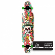 Hydroponic DT 3.0 Mexican 2.0 Red 39.25&Prime;x8.75&Prime; Longboard Complete (하이드로포닉 DT 3.0 맥시컨2.0 레드 39.25&Prime;x8.75&Prime; 롱보드 롱보드 컴플릿)