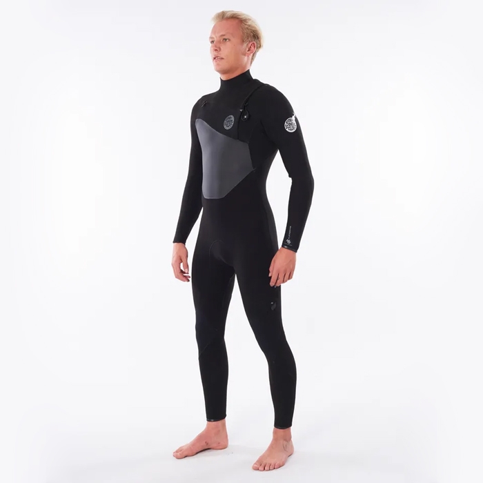 립컬 남성용 웻슈트 플래시밤 3/2미리 체스트 집 - 블랙 (D WSTYMF0090)