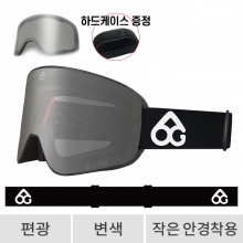 로그 스노우보드 고글 마그넷 OG 블랙 - 실버 이리듐 편광+변색 (YH-21201)