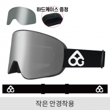 로그 보드 스키 고글 마그넷 OG 블랙 - 풀 실버 미러 (YH-21205)