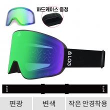 [블프쇼킹가] LOG 435 Magnet Black LTD Emerald Irdium Polarized + Photocromatic S20 (로그 마그넷 블랙 LTD 에메랄드 스노우보드 고글)(편광/변색)