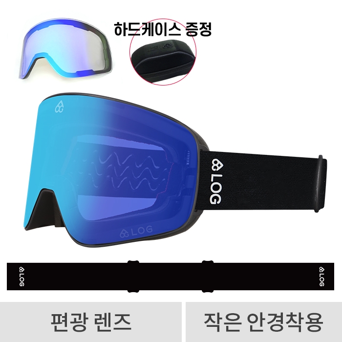 [X-MAS특가] LOG 436 Magnet Black LTD Blue Irdium Polarized S60 (로그 마그넷 블랙 LTD 블루 스노우보드 고글)(편광)