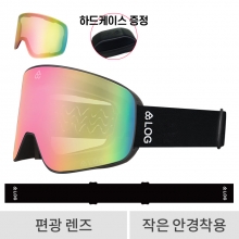 로그 보드 스키 고글 마그넷 블랙 LTD - 다이아몬드 핑크 편광 (YH-21230)