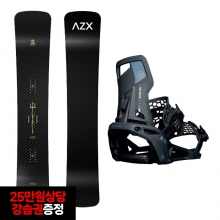 [전향각][최상급 카본햄머] 2325 Alloy AZX Snowboard - 160 163 + 2425 Nidecker Supermatic Snowboard Bindings - Black