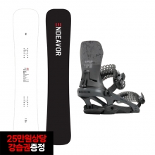 [전향각][프리미엄캐나다햄머] 2425 Endeavor Beta x Log Ltd Snowboard - 158 162 + 2324 Rome D.O.D Snowboard Bindings - Black