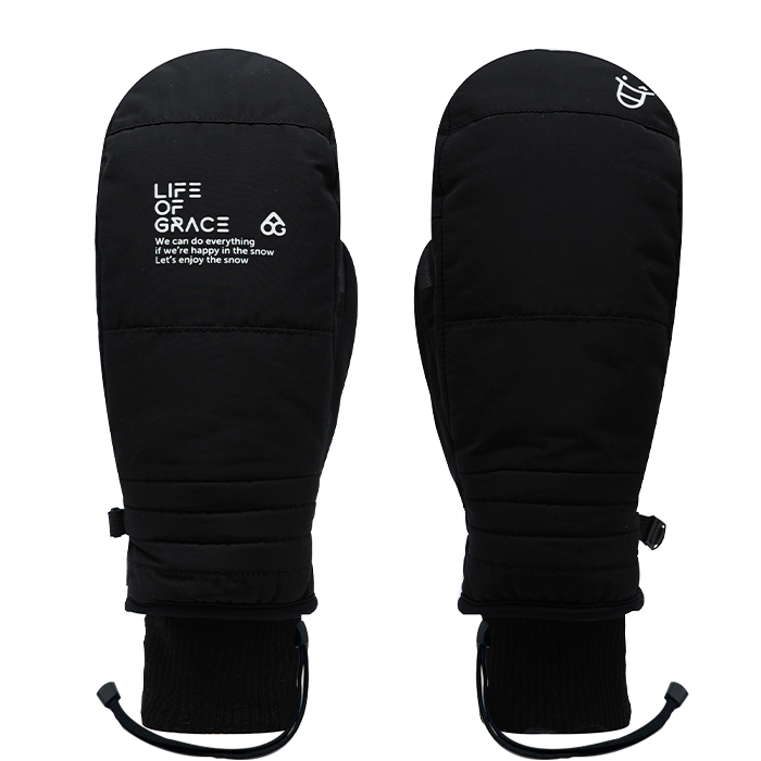 2425 로그 남녀공용 스노우보드 장갑 아날로그 스마일 - 블랙(24ANASMILE-BK)