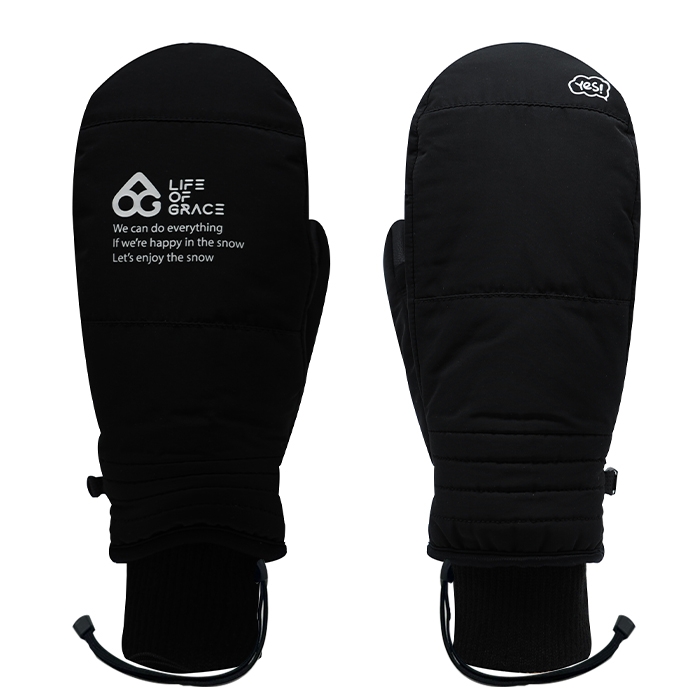 2425 로그 남녀공용 스노우보드 장갑 아날로그 예스 - 블랙(24ANAYES-BK)