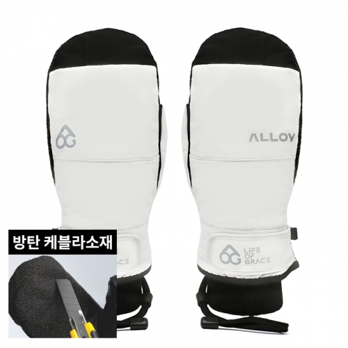 2425 로그 남녀공용 스노우보드 장갑 케블라 로그 X 얼로이 - 아이보리/블랙(24KEVLXA-I/B)