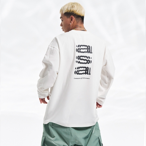 2425 블렌트 스노우보드복 아테나 슬리브 티셔츠 - 화이트 (24BH-AT-WH)