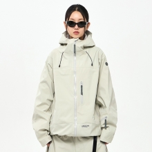 2425 USS2 3L Back Flap Jacket - White Grey (어스투 3L 블랙 플랩 스키복 자켓)