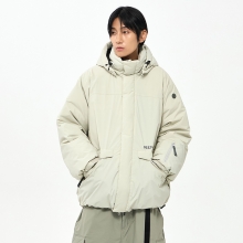 2425 USS2 Volume Down Puffer Jacket - White Grey (어스투 볼륨 다운 퍼퍼 패딩 스키복 자켓)