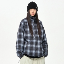 2425 USS2 Ombre Check Pullover - Black Check (어스투 옴브레 체크 풀오버 스키복 자켓)