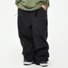 2425 USS2 Double Knee Pants [Loose-Fit] - Black (어스투 더블니 루즈 핏 스키복 팬츠)