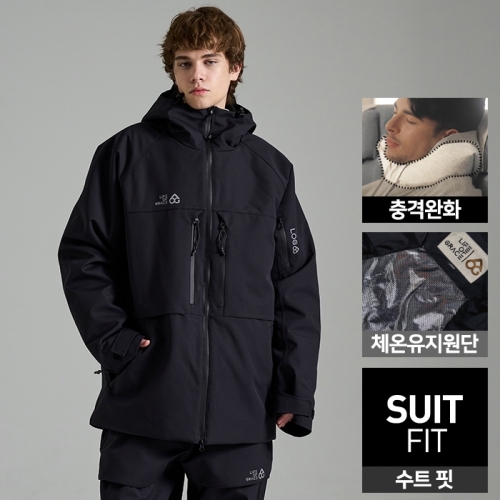 2425 로그 스노우보드복 자켓 인피니트 프로 슈트핏 - 블랙 (24INFJK-BK)