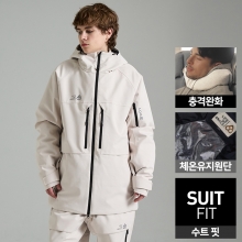 2425 로그 스노우보드복 자켓 인피니트 프로 슈트핏 - 크림 (24INFJK-CR)
