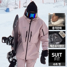 2425 로그 스노우보드복 자켓 인피니트 프로 슈트핏 - 파우더 핑크 (24INFJK-PP)