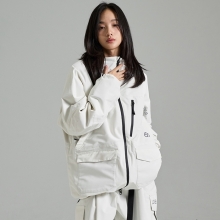 2425 로그 스노우보드복 자켓 테크나인 릴렉스핏 - 화이트 (24TECJK-WH)