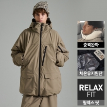 2425 로그 스노우보드복 자켓 테크나인 릴렉스핏 - 탄 (24TECJK-TA)