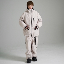 로그 스노우보드복 코디세트 #10 / 2425 Log Technine (Relax Fit) Jacket - Cream + 2425 Log Technine Cargo (Relax Fit) Pants - Cream