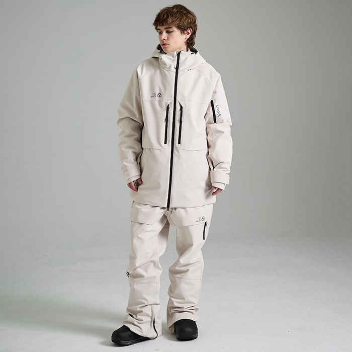 로그 스노우보드복 코디세트 #27 / 2425 Log Infinite Pro (Suit Fit) Jacket - Cream + 2425 Log Infinite Pro (Suit Fit) Pants - Cream