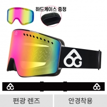 로그 보드 스키 고글 클라이맥스 OG 블랙 - 핑크 이리듐 편광 (YH-20115)