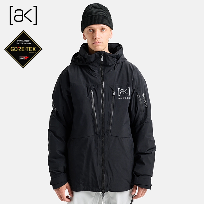 2526 버튼 AK 스노우보드 패딩 자켓 LZ 고어텍스 2L 다운 - 트루 블랙 (100061BA04)