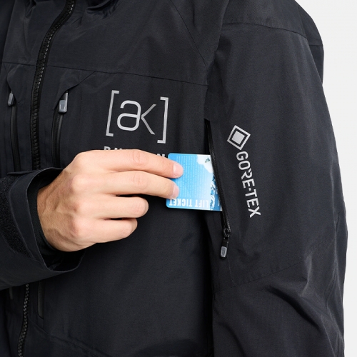 2526 버튼 AK 스노우보드 자켓 스워시 고어텍스 2L - 트루 블랙 (100011BA04)