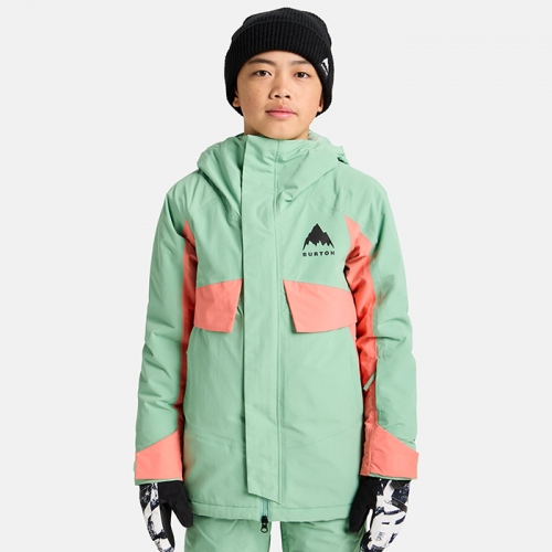 2526 버튼 아동용 스노우보드복 자켓 아스커트니 2L - 소프트 세이지/피치 에코 (2431210E4H)