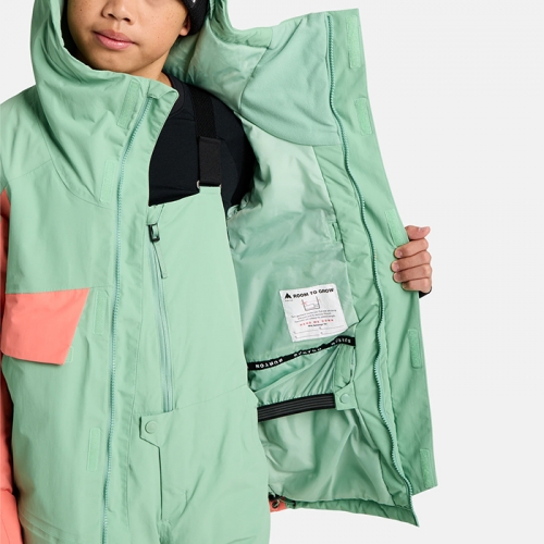 2526 버튼 아동용 스노우보드복 자켓 아스커트니 2L - 소프트 세이지/피치 에코 (2431210E4H)