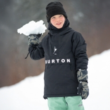 2526 버튼 아동용 스노우보드복 자켓 프로스트너 2L 아노락 - 트루 블랙 (2336412A04)