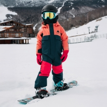 2526 버튼 아동용 스노우보드복 원피스 토들러 2L - 피치 에코/딥 에메랄트 (2217414EYE)