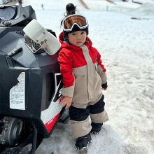 2526 버튼 아동용 스노우보드복 원피스 토들러 2L - 플레임 스칼렛/서밋 타우프 (2217414EZ3)