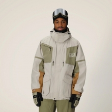 2526 686 육팔육 스노우보드복 자켓 트렌스퍼 2001 - 라임스톤 컬러블록 (26M2W133-LSCB)