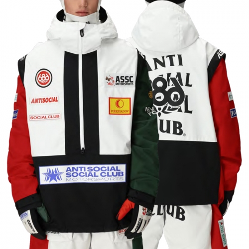 2526 686 육팔육 스노우보드복 자켓 ASSC F1 쉘 아노락 - 화이트 컬러블록 (26M5WN175-ASWH)
