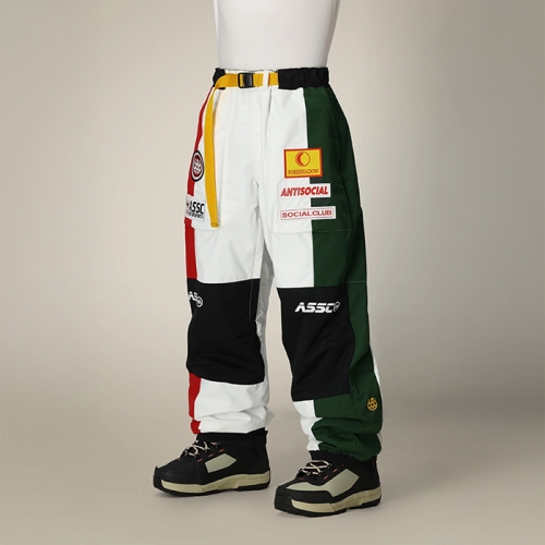 2526 686 육팔육 스노우보드복 팬츠 ASSC F1 쉘 - ASSC 화이트 컬러블록 (26M5WN256-ASWH)