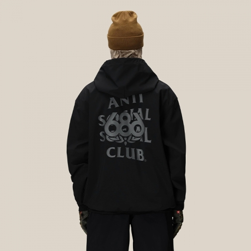 2526 686 육팔육 스노우보드 방수 후드티 워터프루프 ASSC F1 후디 - ASSC 블랙 (26M5WNCS125-ASBK)