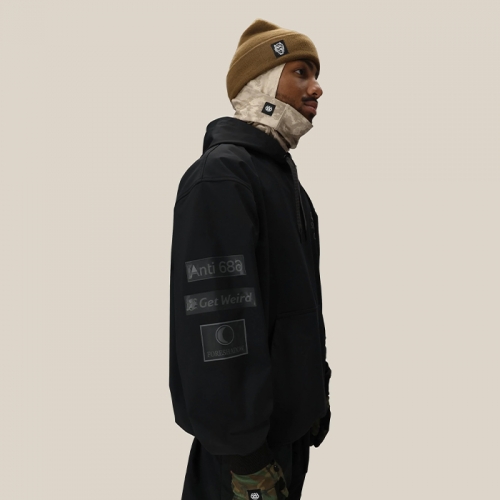 2526 686 육팔육 스노우보드 방수 후드티 워터프루프 ASSC F1 후디 - ASSC 블랙 (26M5WNCS125-ASBK)