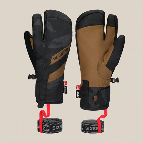 2526 686 육팔육 스노우보드 삼지장갑 호크아이 트리거 - 블랙 카모