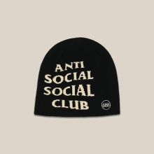 2526 686 육팔육 스노우보드 비니 안티소셜소셜클럽 ASSC 스컬 - 블랙