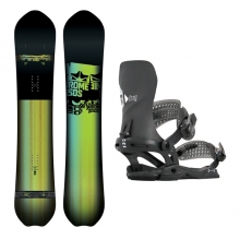 1920 ROME BLUR BOARD - 153 156 159 164W + 2324 Rome Vice Snowboard Bindings - Black