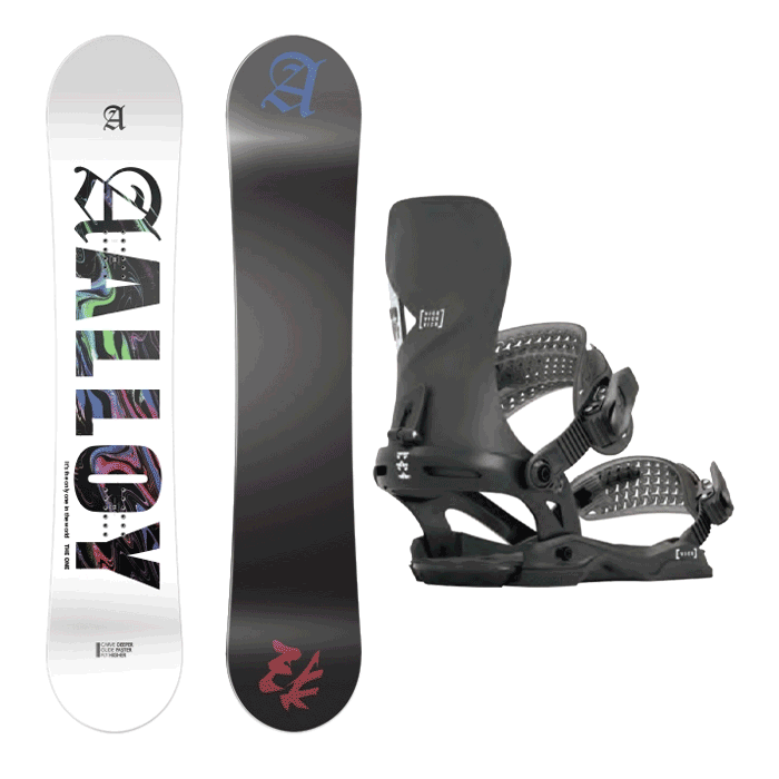 2122 Alloy The One Snowboard - 153 157 + 2324 Rome Vice Snowboard Bindings - Black or White