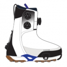 2526 버튼 스텝온 여성용 스노우보드 부츠 웨이브레인지 X 프로 와이드 - 화이트 (3048110A50)