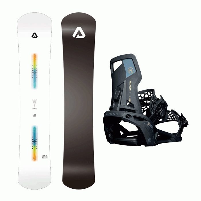 [세미햄머] 2426 Alloy Viper white LTD Snowboard - 158 162 + 2425 Nidecker Supermatic Snowboard Bindings - Black or White (얼로이 바이퍼 리미티드 에디션 스노우보드 데크 화이트 + 니데커 슈퍼매틱 블랙 or 화이트)