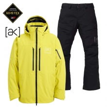 버튼 스노우보드복 코디세트 #8 / 2526 [AK] 스워시 고어텍스 자켓 - 아토믹 옐로우 + 2526 [AK] 스워시 고어텍스 팬츠 (숏) - 트루 블랙 (100011BEZ7 / 100221BA04)