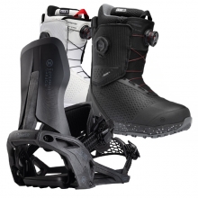 2526 니데커 카본 슈퍼매틱 스노우보드 바인딩 - 블랙 + 2526 니데커 리프트 프로 여성용 부츠 세트 (2526 Nidecker Carbon Supermatic snowboard bindings - Black + 2526 Nidecker Rift Pro Women Snowboard Boots)