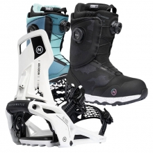 2526 니데커 오리지널 슈퍼매틱 스노우보드 바인딩 - 화이트 + 2526 니데커 리프트 여성용 부츠 세트 (2526 Nidecker Og Supermatic snowboard bindings - White + 2526 Nidecker Rift Women Snowboard Boots)